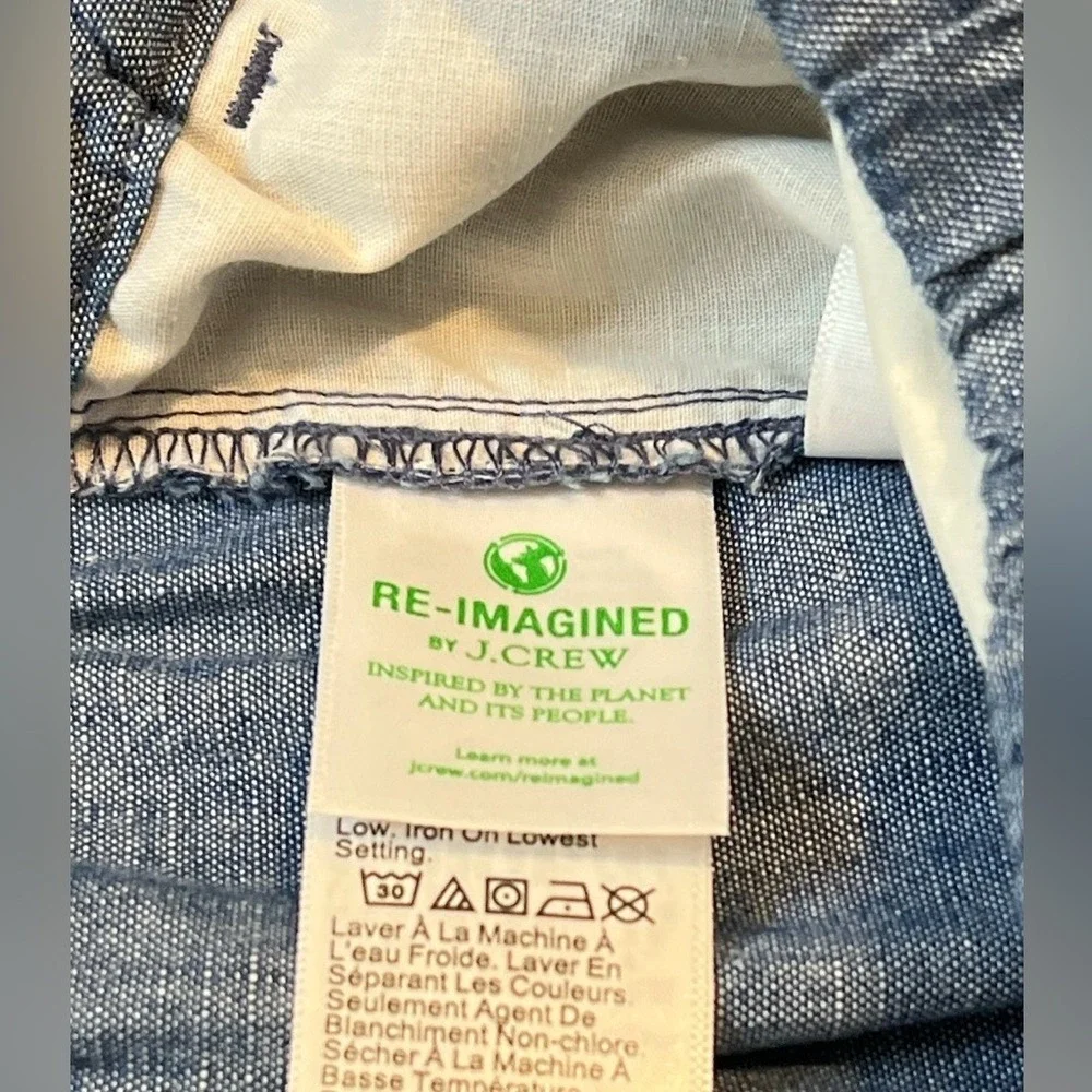 J. Crew Reimagined‎ Pull-On, Ankle Cropped Pants, Women's, Color Blue, Size 12
